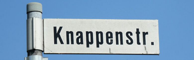 Straßenschild Knappenstraße