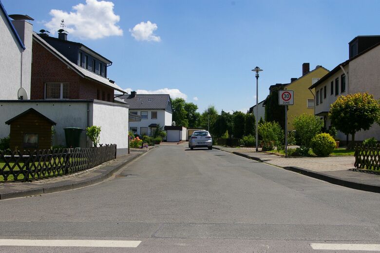 Knabstraße vom Südfeldweg aus