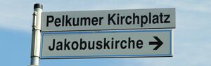 Straßenschild Pelkumer Kirchplatz