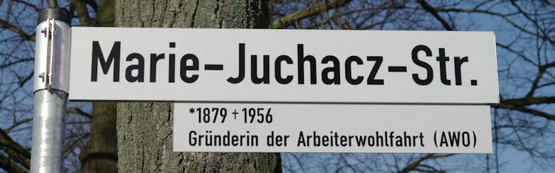 Straßenschild Marie-Juchacz-Straße