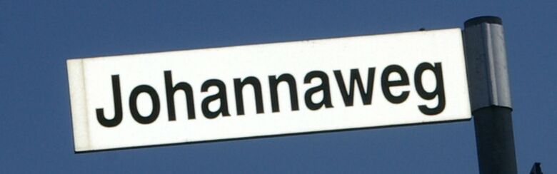 Straßenschild Johannaweg