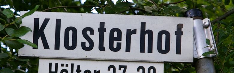Straßenschild Klosterhof