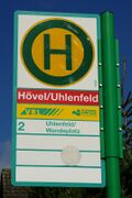 Haltestellenschild Hövel/Uhlenfeld