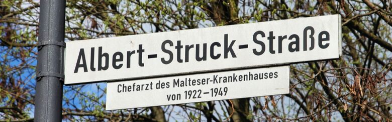 Straßenschild Albert-Struck-Straße