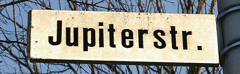 Straßenschild Jupiterstraße