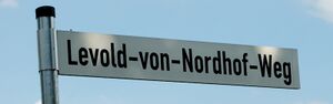 Straßenschild Levold-von-Nordhof-Weg