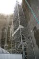 Blick aus der Baugrube - die Treppe des Abstiegs