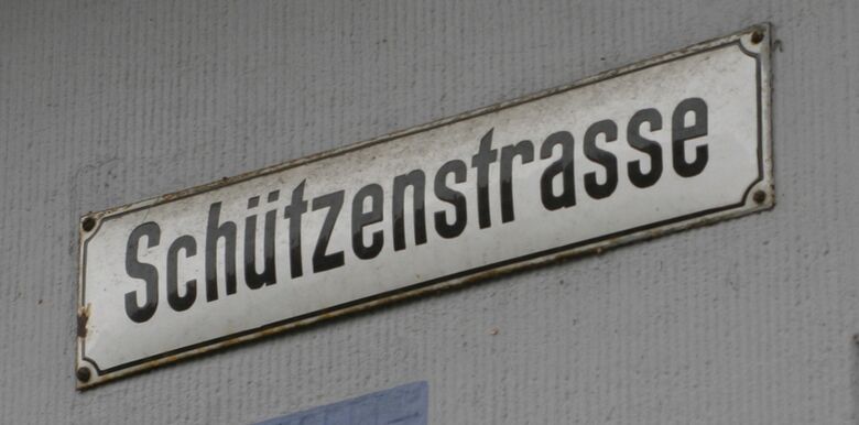 Straßenschild Schützenstraße