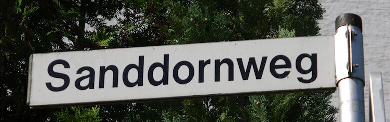 Straßenschild Sanddornweg