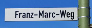 Straßenschild Franz-Marc-Weg