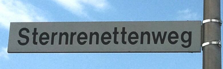 Straßenschild Sternrenettenweg