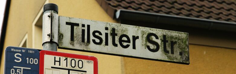 Straßenschild Tilsiter Straße