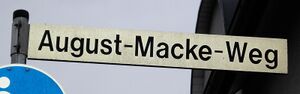 Straßenschild August-Macke-Weg