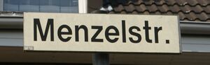 Straßenschild Menzelstraße