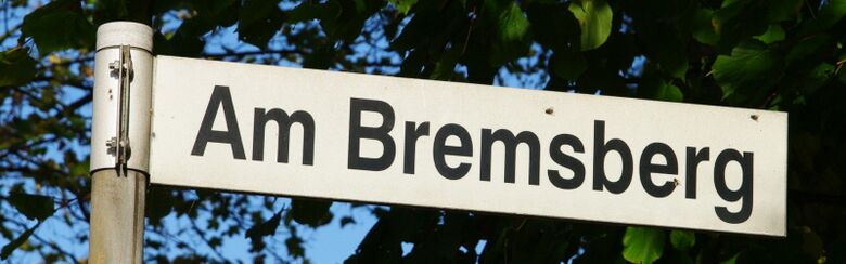 Straßenschild Am Bremsberg