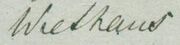 Unterschrift des D. Wiethaus