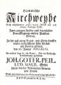 Hämmische Kirchweyhe 1746, gedruckt bei A. J. Utz (Titel)