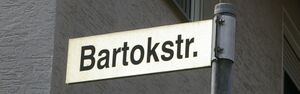 Straßenschild Bartokstraße