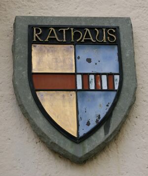 Wappen von Heessen am ehemaligen Rathaus, dem heutigen Bürgeramt Heessen