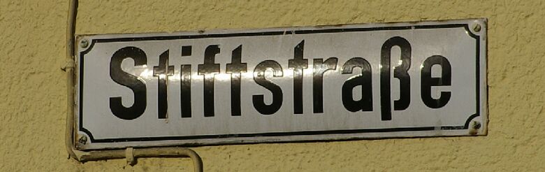 Straßenschild Stiftstraße