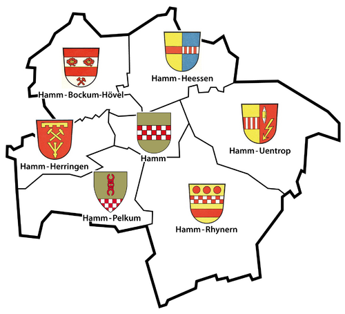 Stadtbezirke der Stadt Hamm