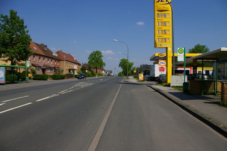Kamener Straße auf dem Daberg Richtung Hamm