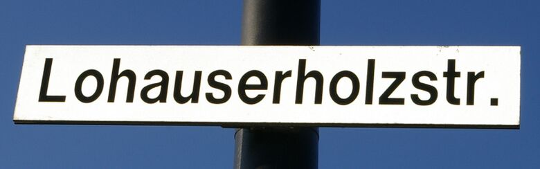 Straßenschild Lohauserholzstraße