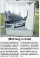 Beschädigung Blickfang HE007 Westfälischer Anzeiger, 30.08.2012