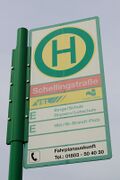 Haltestellenschild Schellingstraße