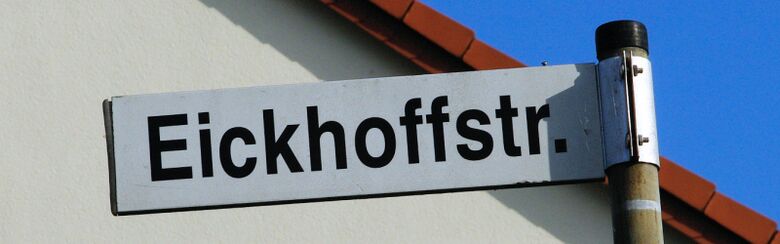Straßenschild Eickhoffstraße