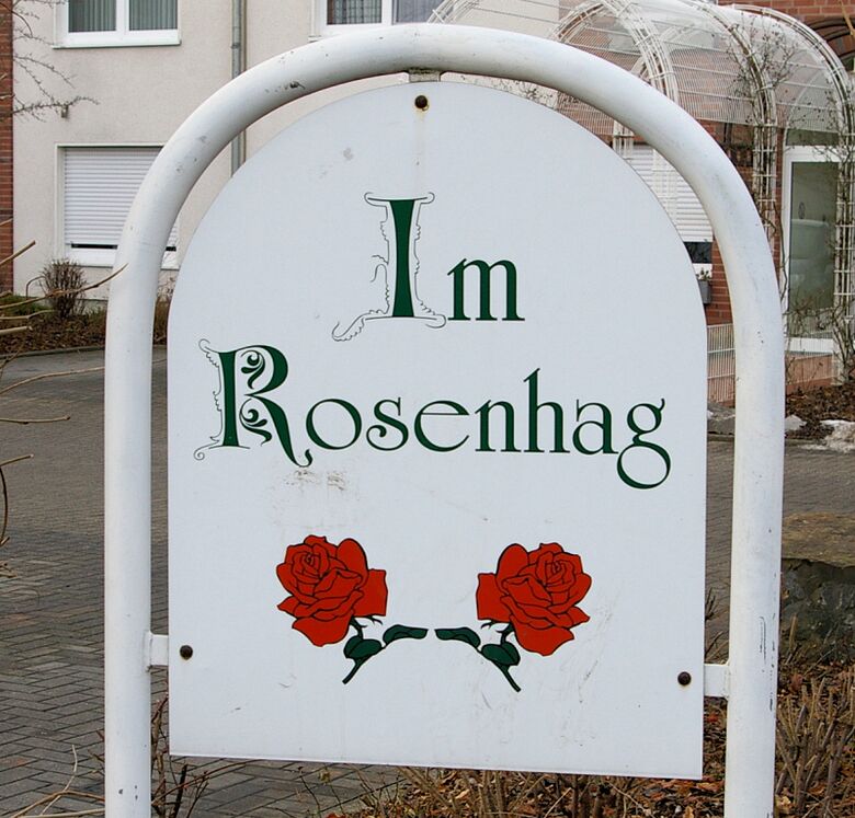 Straßenschild Im Rosenhag