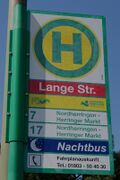 Haltestellenschild Lange Straße