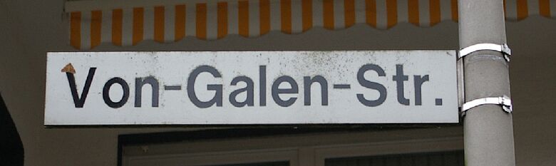 Straßenschild Von-Galen-Straße