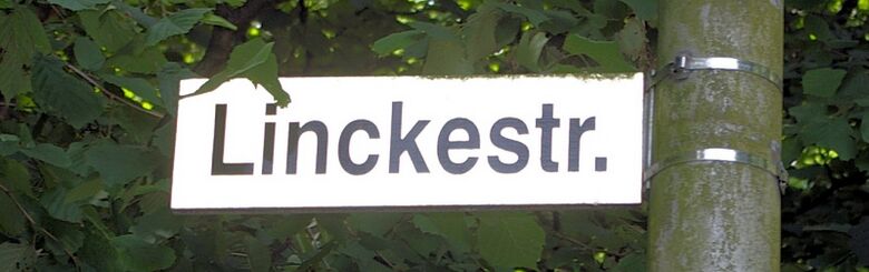 Straßenschild Linckestraße