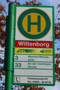 Haltestellenschild Alte Schule Werries
