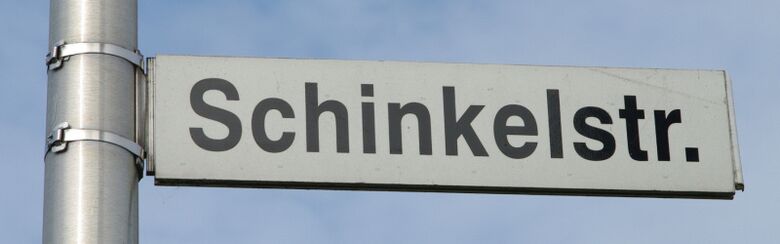 Straßenschild Schinkelstraße