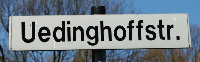 Straßenschild Uedinghoffstraße