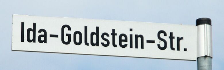 Straßenschild Ida-Goldstein-Straße