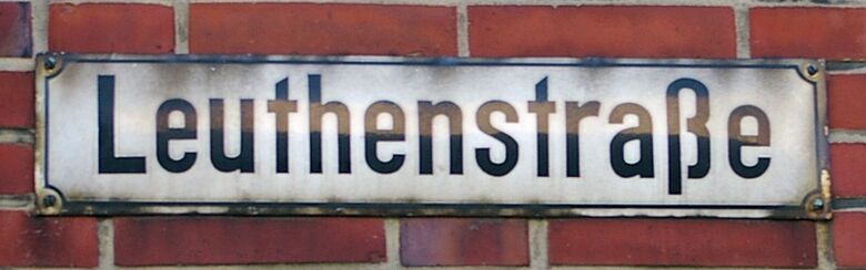 Straßenschild Leuthenstraße