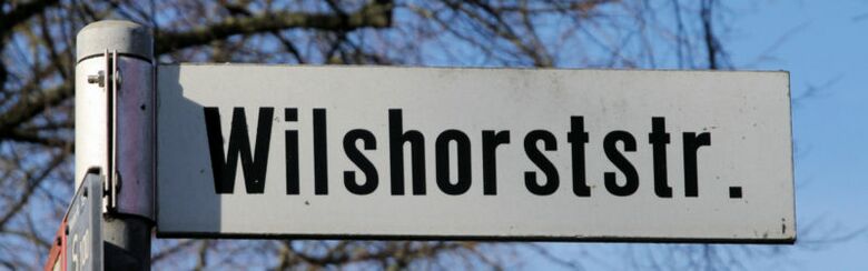 Straßenschild Wilshorststraße