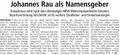 "Johannes Rau als Namensgeber", Westfälischer Anzeiger, 12. März 2010