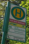 Haltestellenschild Auf dem Südfelde