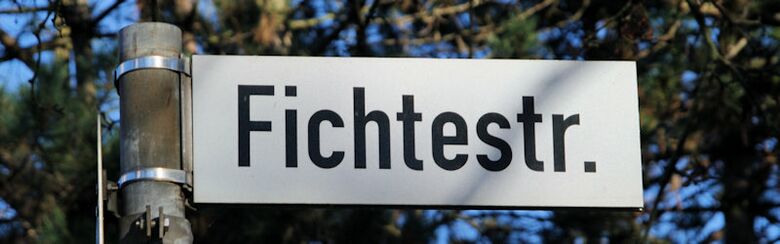Straßenschild Fichtestraße