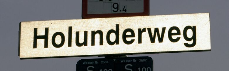 Straßenschild Holunderweg