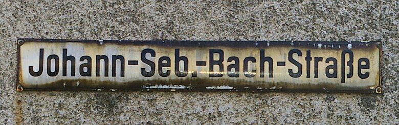 Straßenschild Johann-Sebastian-Bach-Straße