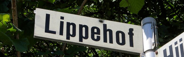 Straßenschild Lippehof