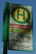 Haltestellenschild Joseph-Haydn-Straße