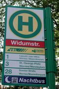 Haltestellenschild Widumstraße