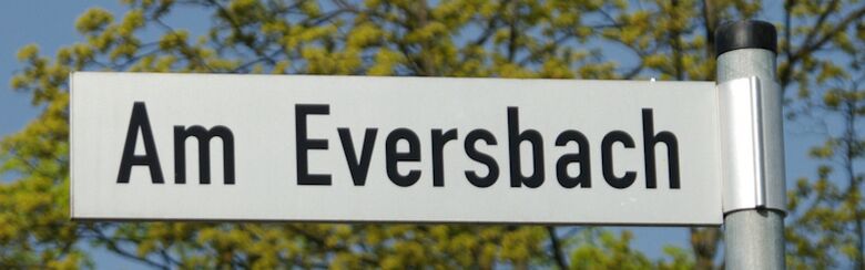 Straßenschild Am Eversbach