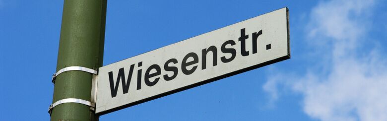 Straßenschild Wiesenstraße